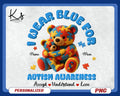 I Wear Blue For Autism Png Autism Awareness Png Autism Png Autism Awareness Month Png Bear Mom And Kid Png In April We Wear Blue Png Graphic Tee – Bold Style · High-Quality Print