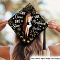 She Came She Saw She Mastered Custom Graduation Cap Topper Graduation Cap Grad Cap Personalized Grad Cap Graduation 2025 Class Of 2025 Graphic Tee – Aesthetic Look · Trending Graphic Apparel