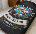 Vacation club Travel Adventure Velveteen Plush Blanket Cozy Throw for Camping Travel Lovers Gift Home Decor Relaxation Blanket Graphic Tee – Soft Feel · High-Quality Print