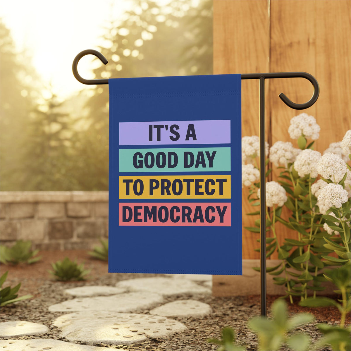 It39s a Great Day to Protect Democracy Flag Anti Trump Anti Maga Anti Trump Fuck Trump Flag Anti Trump Flag Anti Racism Resist Graphic Tee – Bold Style · Must-Have Style