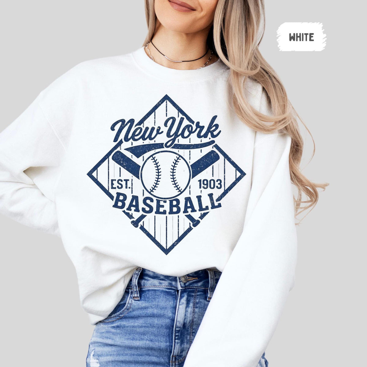 New York Baseball Sweatshirt Crewneck Jumper Unisex Sports Team Clothing Gift for Baseball Fans NY Sport Fan Apparel Gameday sweater Sweatshirt – Feel-Good Design · Top Pick For Any Outfit