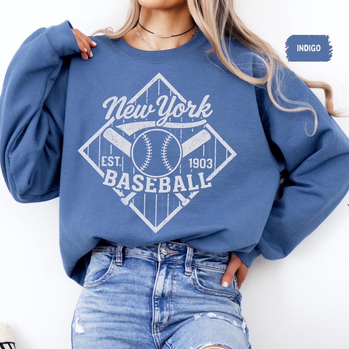 New York Baseball Sweatshirt Crewneck Jumper Unisex Sports Team Clothing Gift for Baseball Fans New York Sport Fan Apparel Gameday sweat Sweatshirt – Premium Graphic · Must-Have Style