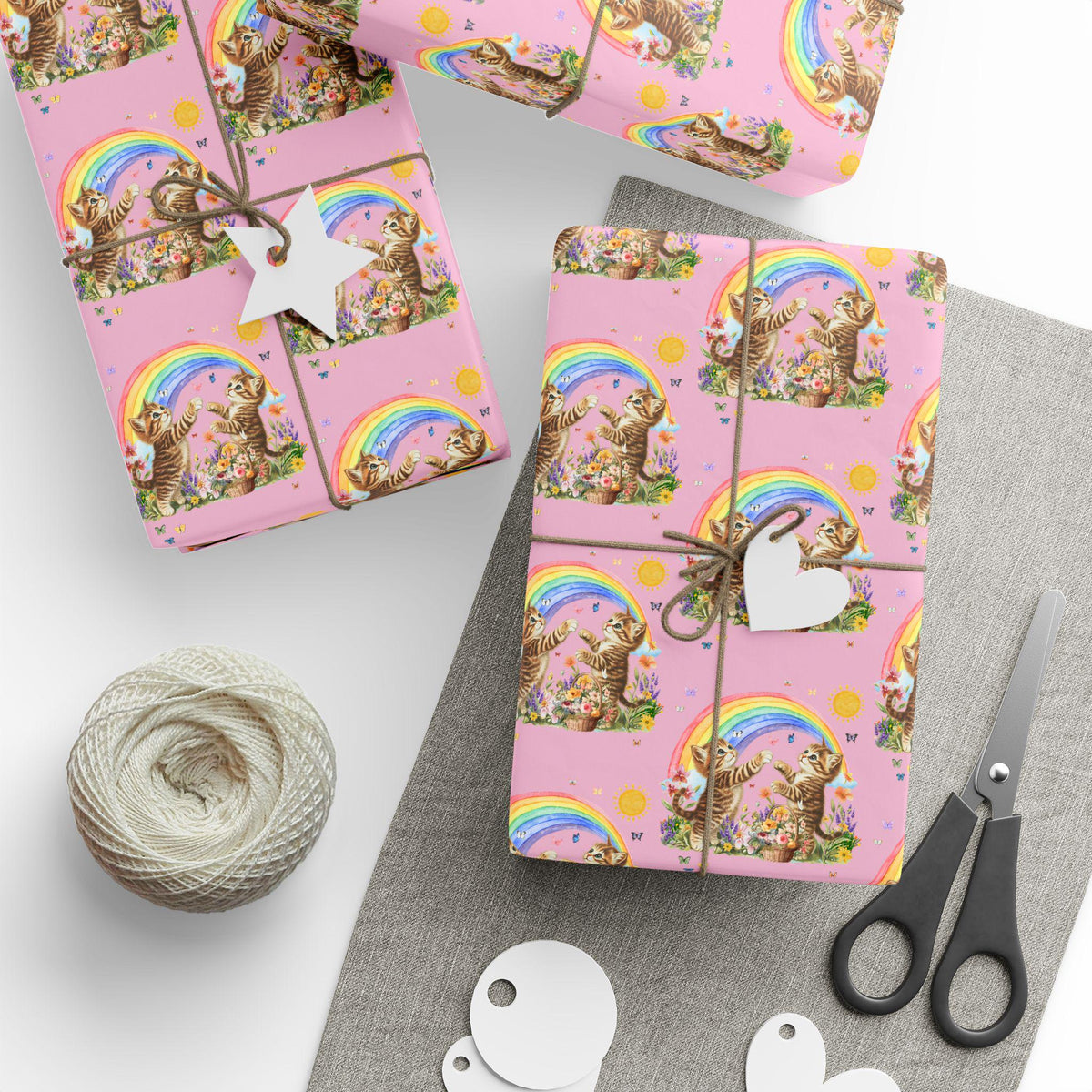 Floral Kitten Lover Wrapping Paper with Flowers and Colorful Rainbow Kitschy 90s Throwback Gift with Butterflies Cat Mom or Cat Dad Gift Graphic Tee – Cozy Vibes · Trending Graphic Apparel