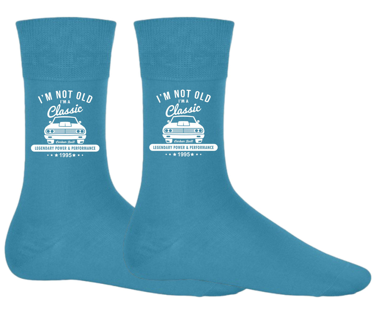 30th Birthday Socks Born In 1995 Socks Fun Socks For Men and Women 30 Years Old Classic Car Socks Novelty Birthday Gift Socks Graphic Tee – Feel-Good Design · High-Quality Print