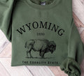 Wyoming Bison Crewneck Sweatshirt Gift Pullover Sweatshirt – Cozy Vibes · Perfect For Daily Wear