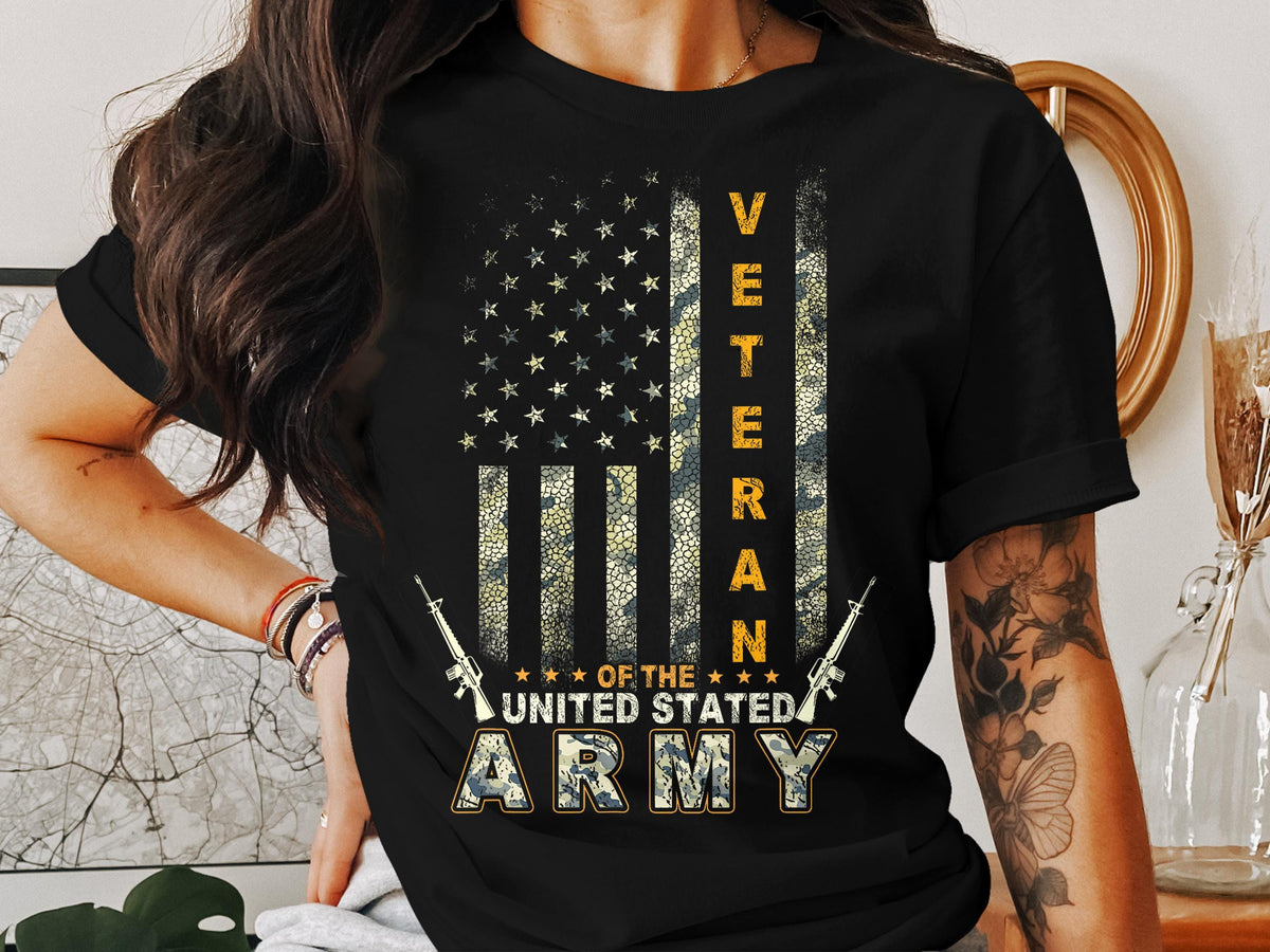Veteran T Shirt US Army Patriotic Tee Military Apparel Stars and Stripes Graphic United States Army Veteran Gift for Men Women Graphic Tee – Fan Favorite · Great Gift For Fans