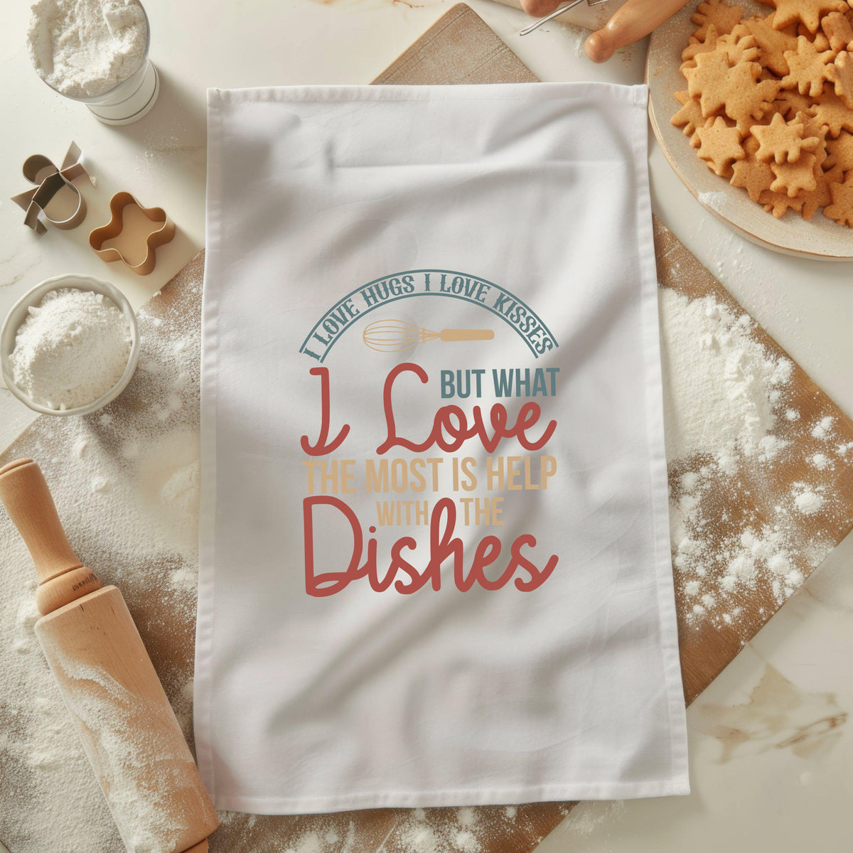 Funny Kitchen Tea Towel I Love Dishes Dish Towel Kitchen Decor Housewarming Gift Hostess Gift Baking Towel Kitchen Towel Design Graphic Tee – Aesthetic Look · Top Pick For Any Outfit