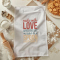 Made With Love Kitchen Tea Towel Funny Baking Towel Licked The Spoon Towel Kitchen Decor Baking Gift Gift for Baker Chef Hostess Graphic Tee – Warm & Stylish · Perfect For Daily Wear