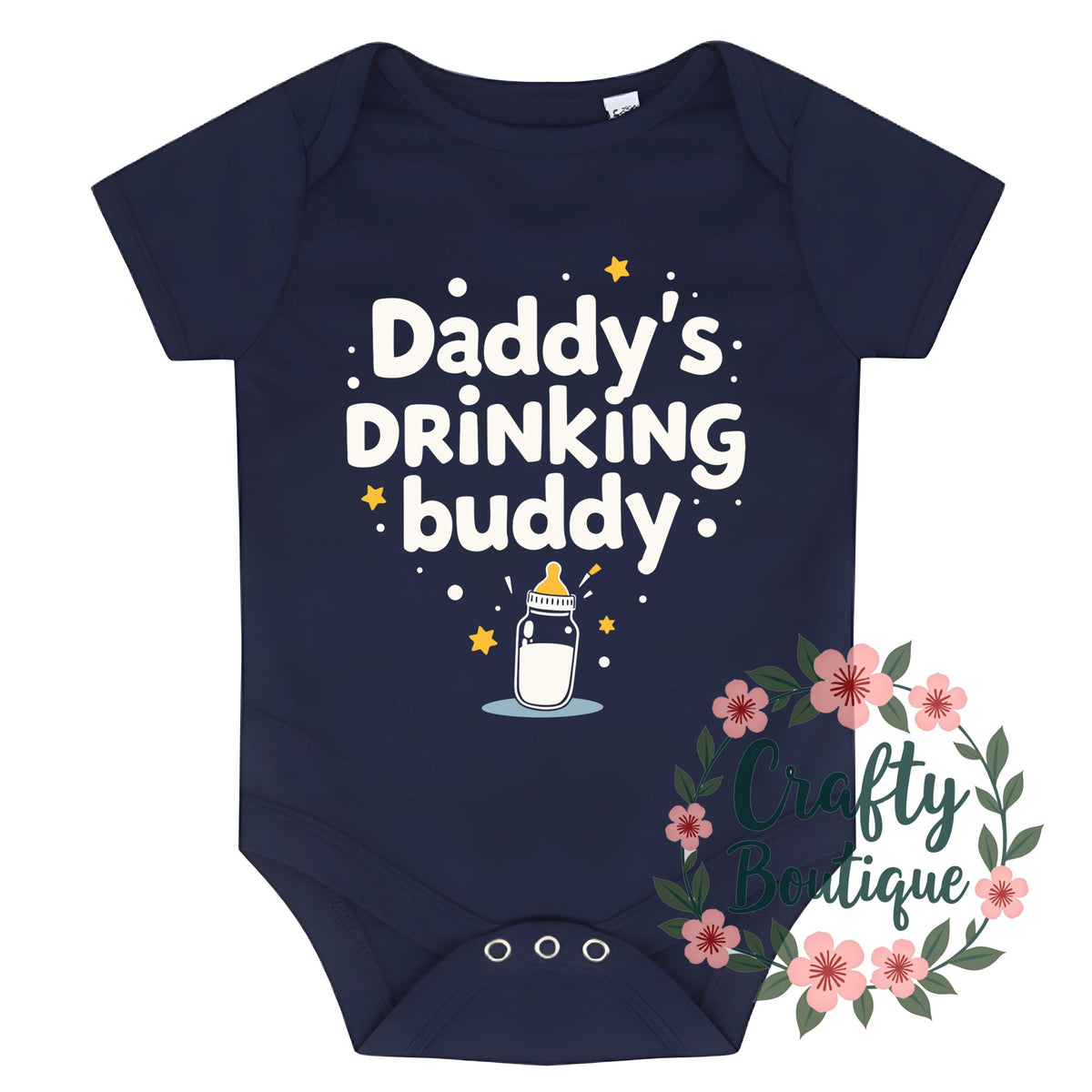 Daddy39s Drinking Buddy Vest Funny Dad Gift Father39s Day Baby Grow 1st Fathers Day Personalised Gift For Dad New Baby Outfit 1351 Graphic Tee – Fan Favorite · High-Quality Print