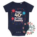 Happy 40th Birthday Daddy Baby Grow Funny Dad Gift Father39s Vest Personalised Gift For Dad New Baby Outfit Dad Birthday Gift 1355 Graphic Tee – Easygoing Wear · Perfect For Daily Wear