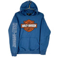 Harley Davidson Motorcycles Sweatshirt Hoodie Size Large Blue Big Logo Hoodie – Easygoing Wear · Trending Graphic Apparel