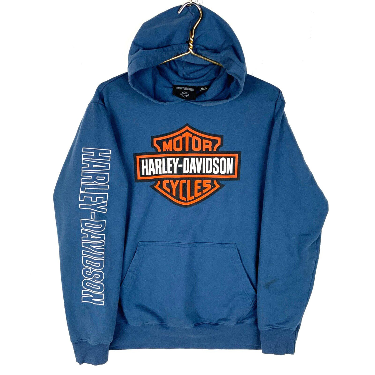 Harley Davidson Motorcycles Sweatshirt Hoodie Size Large Blue Big Logo Hoodie – Easygoing Wear · Trending Graphic Apparel