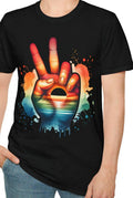 Retro Peaceful Sunset T Shirt good Vibe Tee Festival Wear Casual Fashion Gift for Friends Summer Style Graphic Tee – Soft Feel · Great Gift For Fans