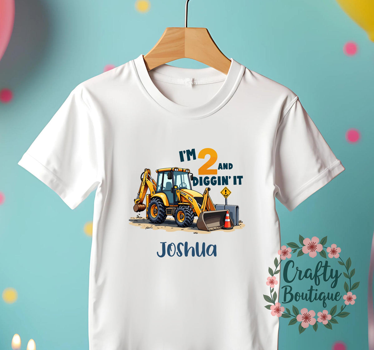 2nd Birthday t shirt I39m 2 And Digging It Personalised Birthday Gift 2 Year Old Digger Tee Boys Party T Shirt I am Two Outfit 1332 Graphic Tee – Fan Favorite · Great Gift For Fans