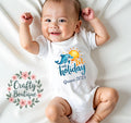 My First Holiday Baby Grow 1st Holiday Baby Vest Personalised Baby Gift Kids 1st Holiday Tshirt Summer Outfit Baby Boy Gift 1317 Graphic Tee – Fan Favorite · High-Quality Print