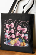 Wine club Tote bag coquette bow tie Tote Wine Lovers Gift Eco Friendly Bag pressed flower Pressed Floral Tote Tote Bag – Feel-Good Design · Trending Graphic Apparel
