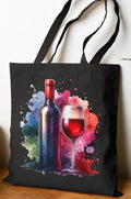 Wine Lover39s Cotton Canvas Tote Bag Stylish Reusable Bag for Shopping Gift for Wine Enthusiasts Wine Party Decor Eco Friendly Tote Tote Bag – Cozy Vibes · Great Gift For Fans