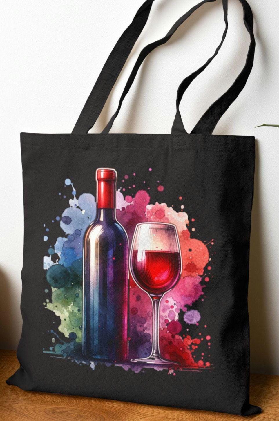 Wine Lover39s Cotton Canvas Tote Bag Stylish Reusable Bag for Shopping Gift for Wine Enthusiasts Wine Party Decor Eco Friendly Tote Tote Bag – Cozy Vibes · Great Gift For Fans
