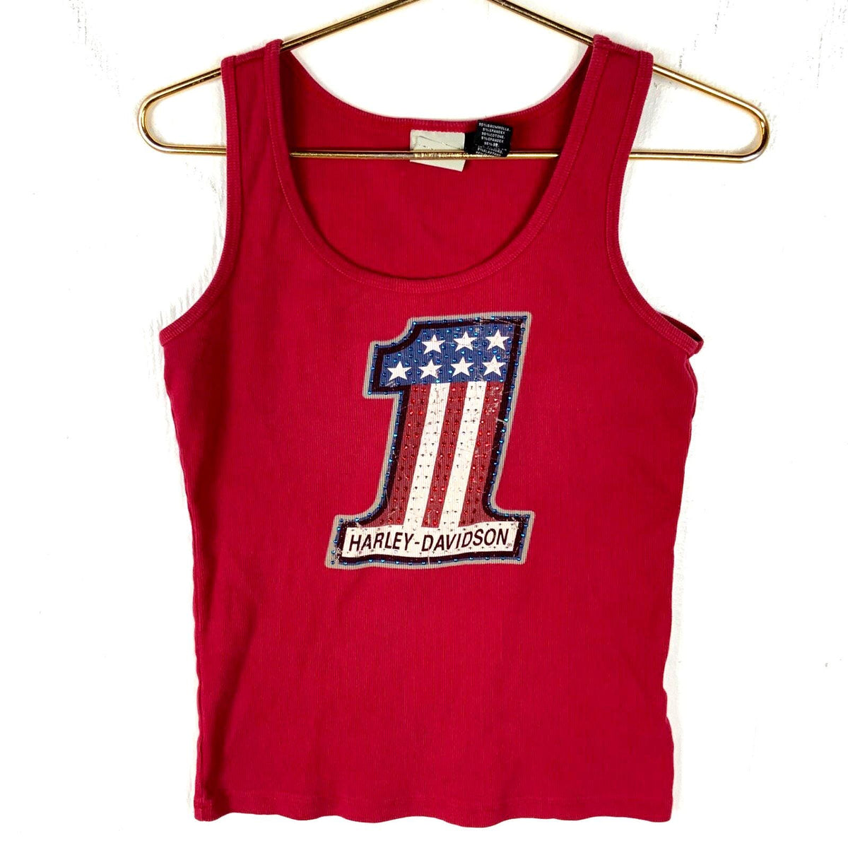 Y2K Harley Davidson Motorcycles Ribbed Tank Top Womens Small Red Tank Top – Soft Feel · Great Gift For Fans