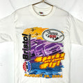 Y2K Nascar Racing Tshirt Medium White Double Sided 2004 Bristol Motor Speedway Graphic Tee – Aesthetic Look · Must-Have Style