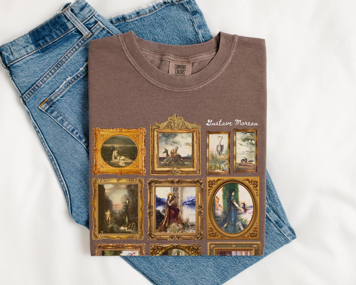 Gustave Moreau Art History Tee Shirt Famous Paintings 19th Century French Art History Humanities Professor Symbolism Gothic Art Movement Graphic Tee – Soft Feel · Top Pick For Any Outfit