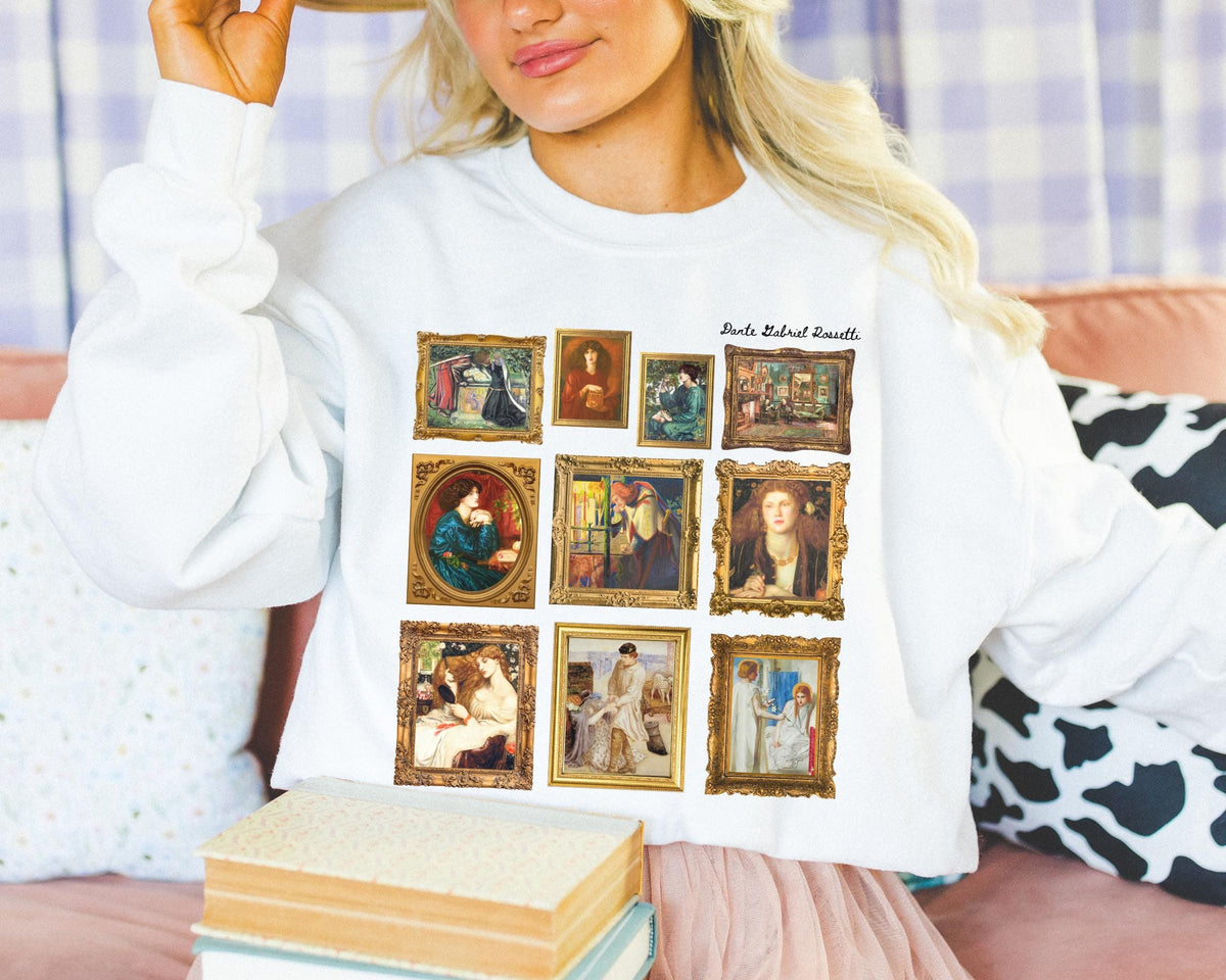 Dante Gabriel Rossetti Art History Sweatshirt PreRaphaelite Brotherhood European Art Movement Art Professor Gift Humanities Major Shirt Sweatshirt – Soft Feel · Perfect For Daily Wear