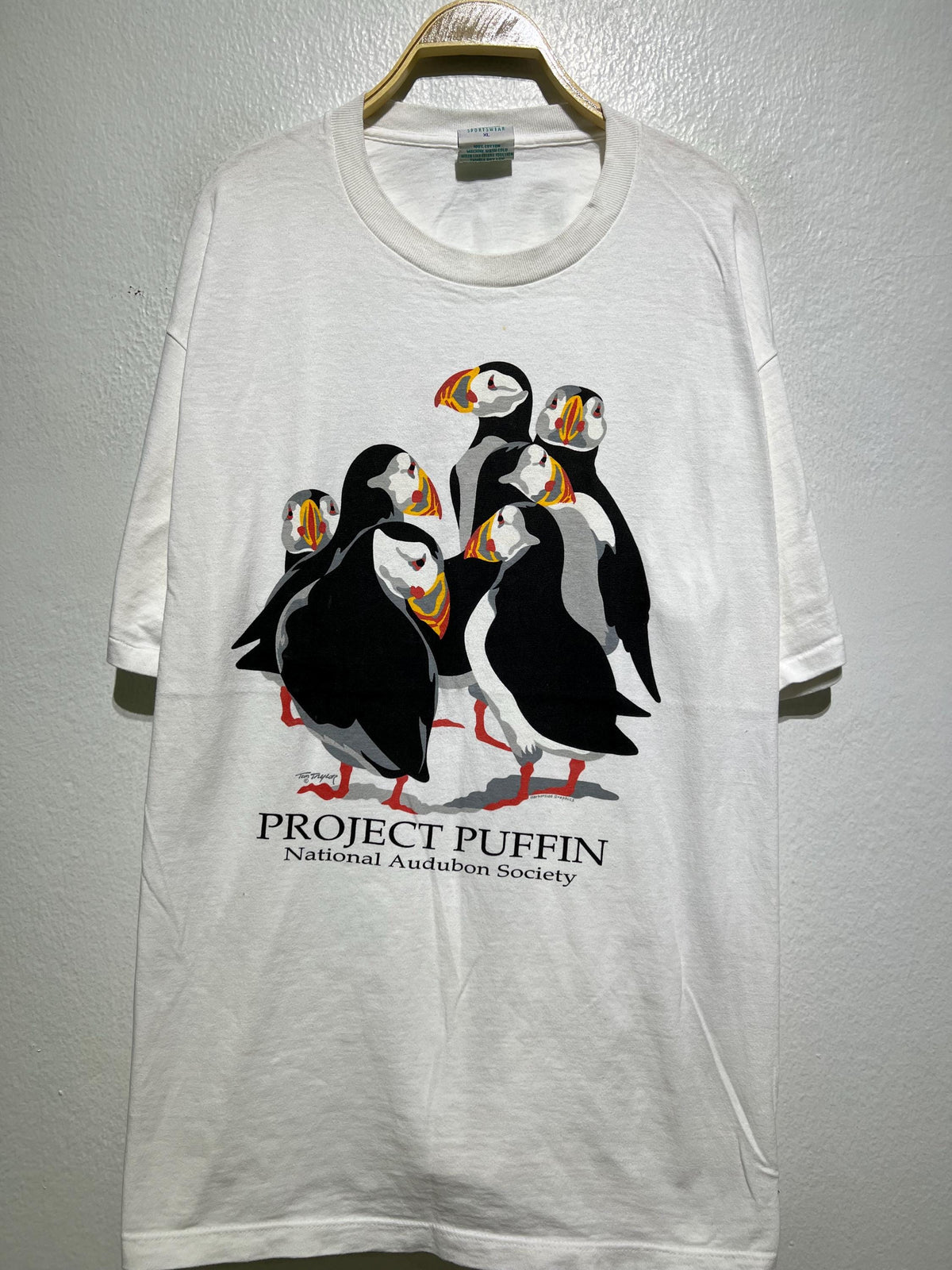 Vintage 90s Project Puffin National Audubon Society Puffins Bird Lover T Shirt Size XL Graphic Tee – Aesthetic Look · Must-Have Style