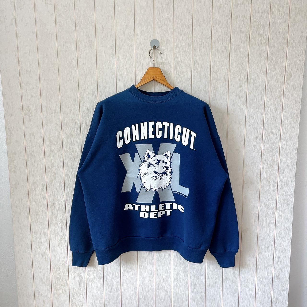 Vintage 90s Connecticut Huskies sweatshirt vintage 1998 UConn Huskies athletic dept sweatshirt vintage Hanes sweatshirt size XL Sweatshirt – Easygoing Wear · High-Quality Print