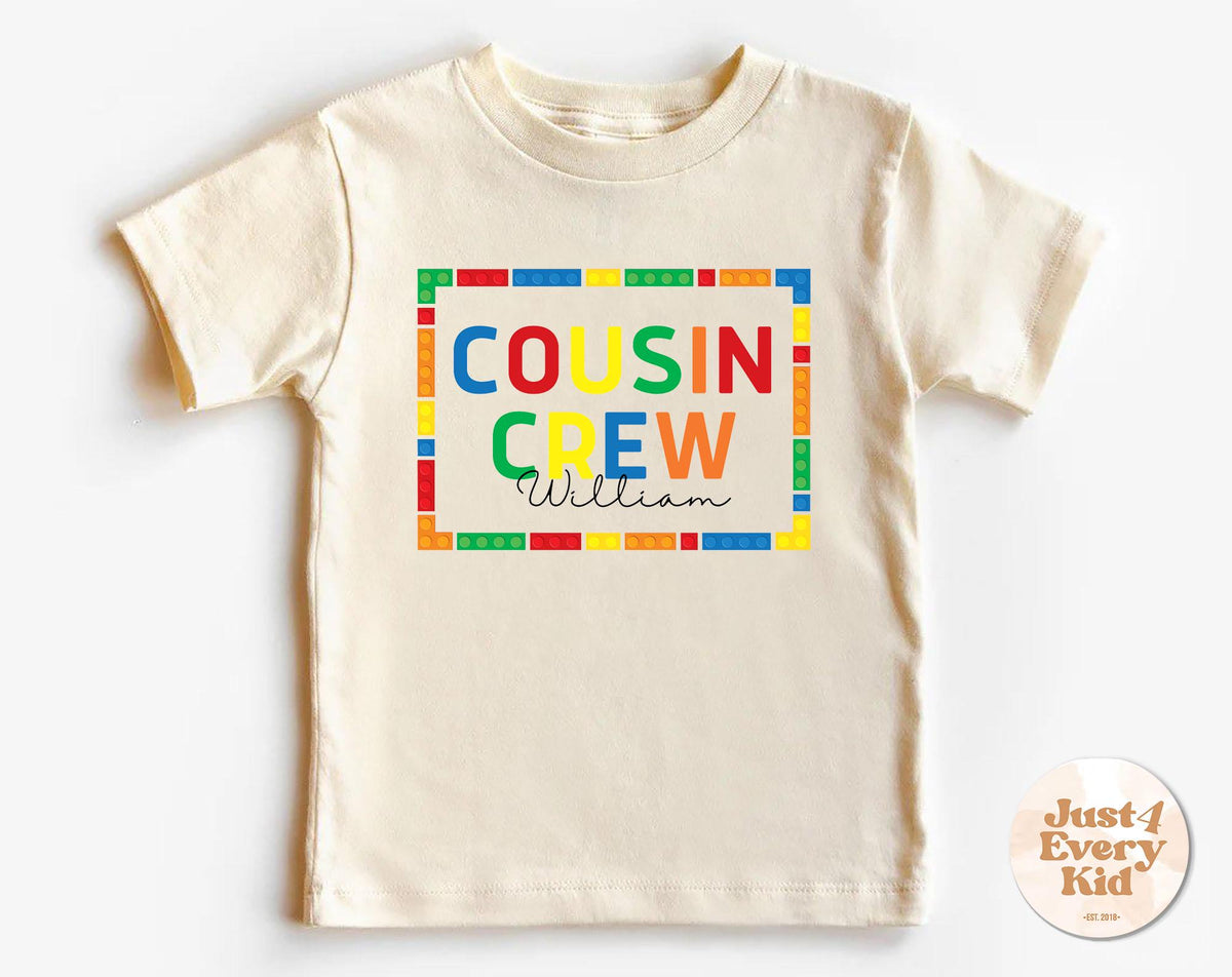 Cousin Crew Shirts for Kids Personalized Cousin Crew Shirts Cousin Trip New to the Cousin Crew Shirt Building Blocks Kids T shirt Name Graphic Tee – Soft Feel · Top Pick For Any Outfit