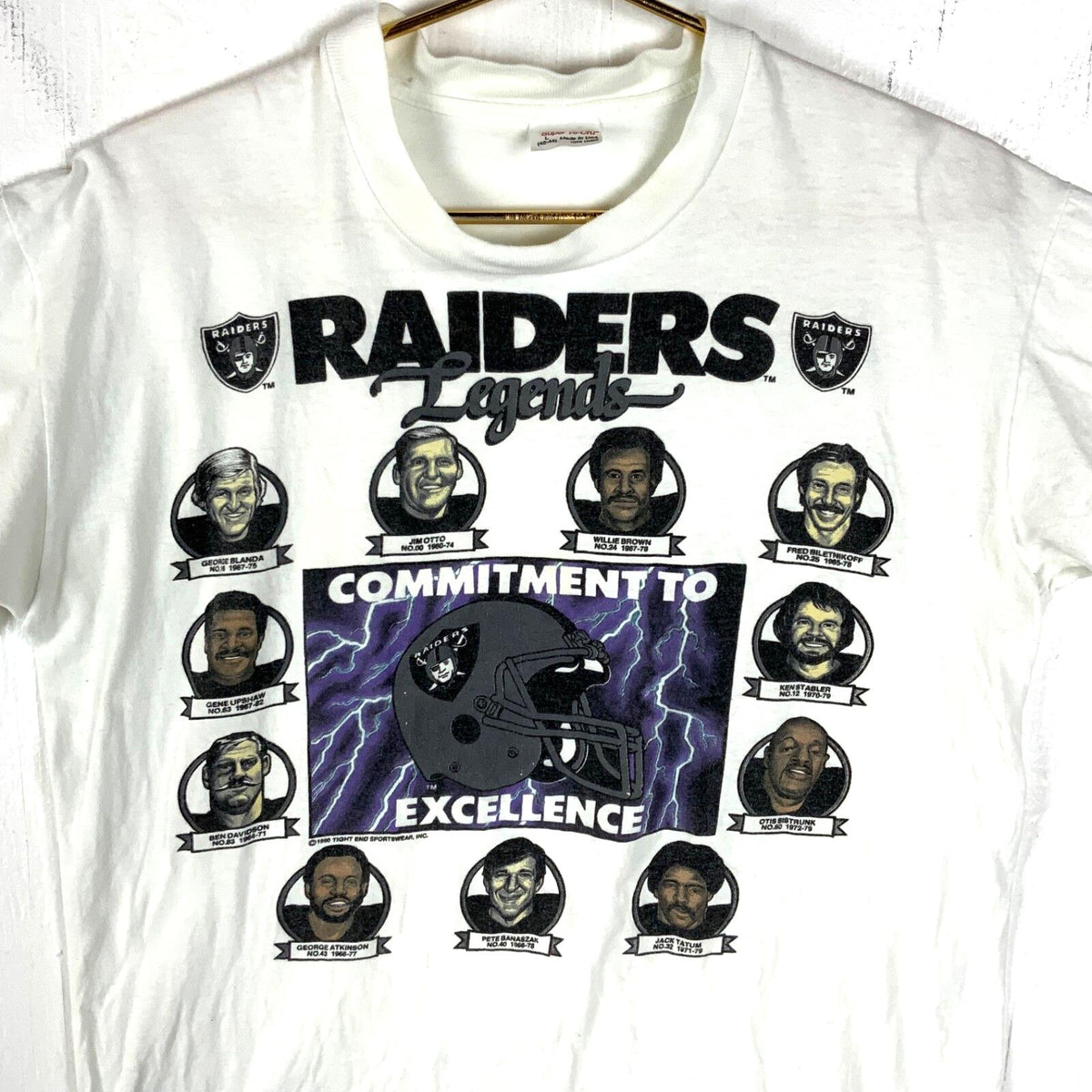 Vintage Oakland Raiders Legends TShirt Large White 1990 Single Stitch Nfl Graphic Tee – Aesthetic Look · Trending Graphic Apparel