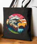 Eagle Sunset Cotton Canvas Tote Bag Eco Friendly Shopper Wildlife Lover Gift Beach Tote Reusable Grocery Bag Stylish Travel Bag Tote Bag – Easygoing Wear · Great Gift For Fans