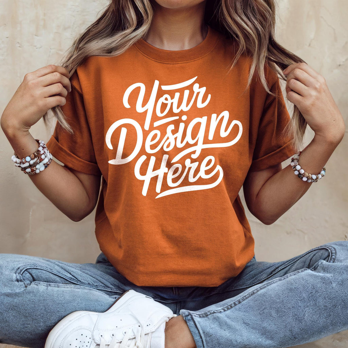 Bella Canvas 3001 Burnt Orange Shirt Mockup T shirt Mockup 3001 Bella Canvas Burnt Orange Shirt Model Mockup Bella Canvas T Shirt Mockup Graphic Tee – Soft Feel · Perfect For Daily Wear