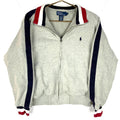 Vintage Polo By Ralph Lauren Thermal Sweatshirt Large Gray Full Zip Waffle Lined Sweatshirt – Aesthetic Look · High-Quality Print