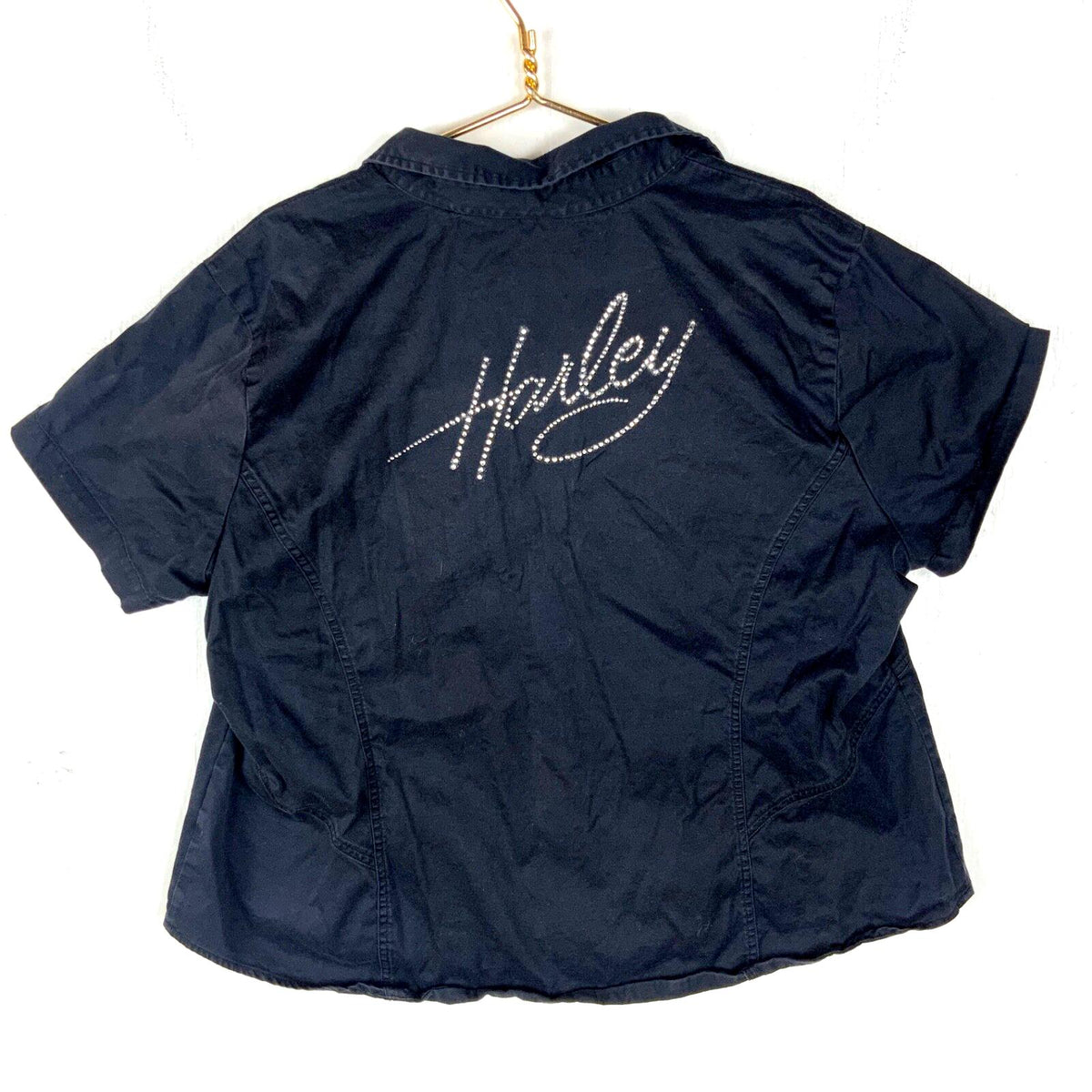 Harley Davidson Motorcycles Women39s TShirt 2XL Black Full Zip Bedazzled Graphic Tee – Aesthetic Look · Must-Have Style
