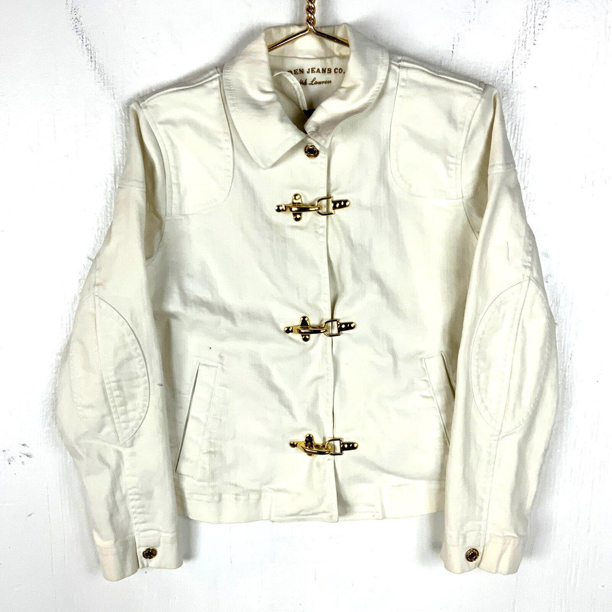 Vintage Lauren Ralph Lauren Women39s Denim Jean Jacket Large White Clasp Graphic Tee – Premium Graphic · Great Gift For Fans