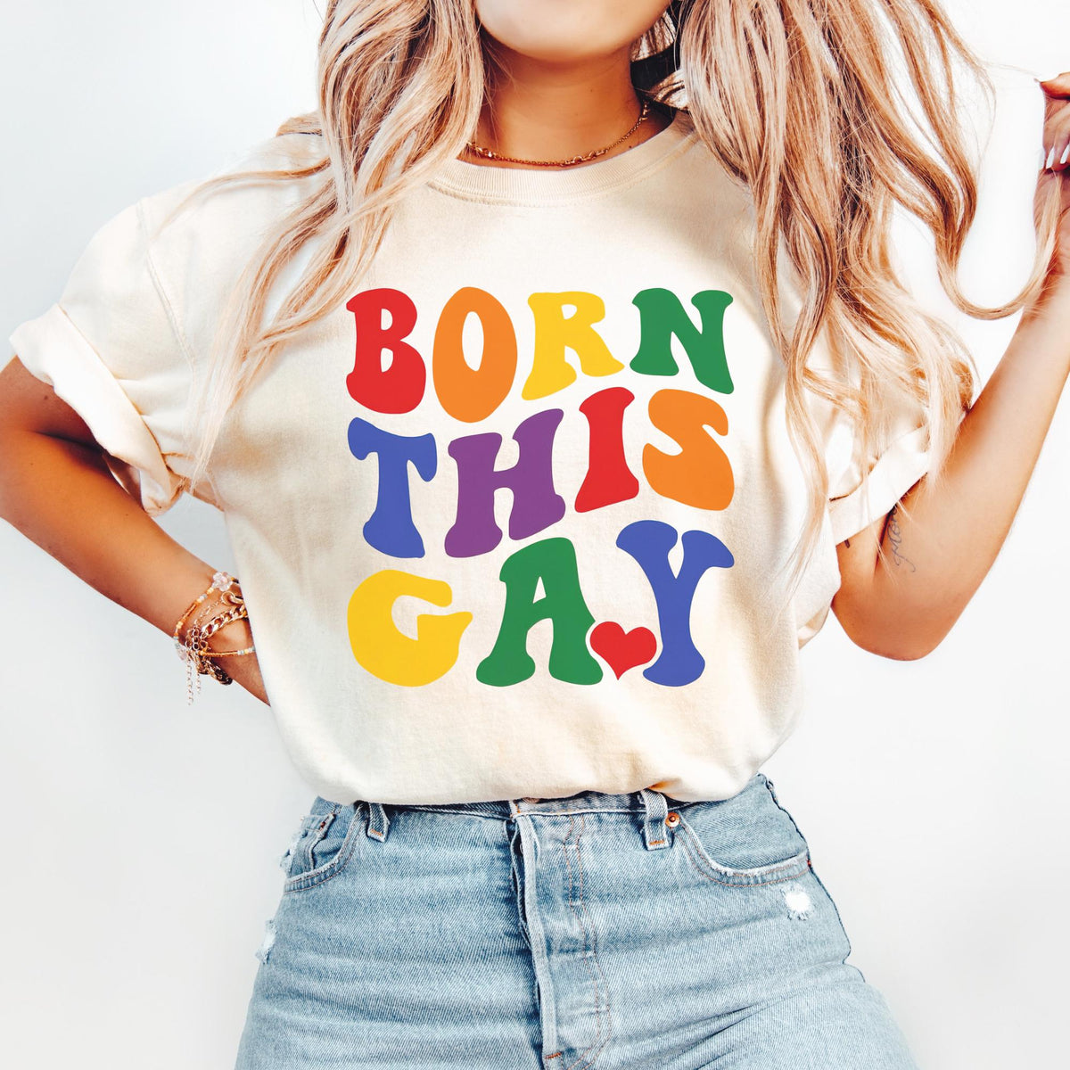 Comfort Colors Born This Gay In My Pride Era Queer Shirt Lesbian Shirt LGBTQ Shirt Gay Pride Shirt Equality Shirt Gay Pride Month Shirt Graphic Tee – Everyday Comfort · High-Quality Print