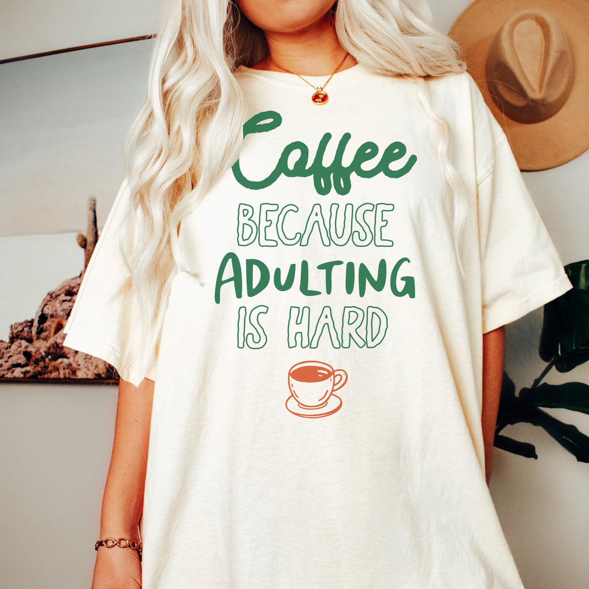 Comfort Colors Coffee Because Adulting is Hard Coffee Lover Coffee Shirt Coffee Tshirt Coffee Tee Caffeine Tshirt Coffee Lover Gift Graphic Tee – Soft Feel · High-Quality Print