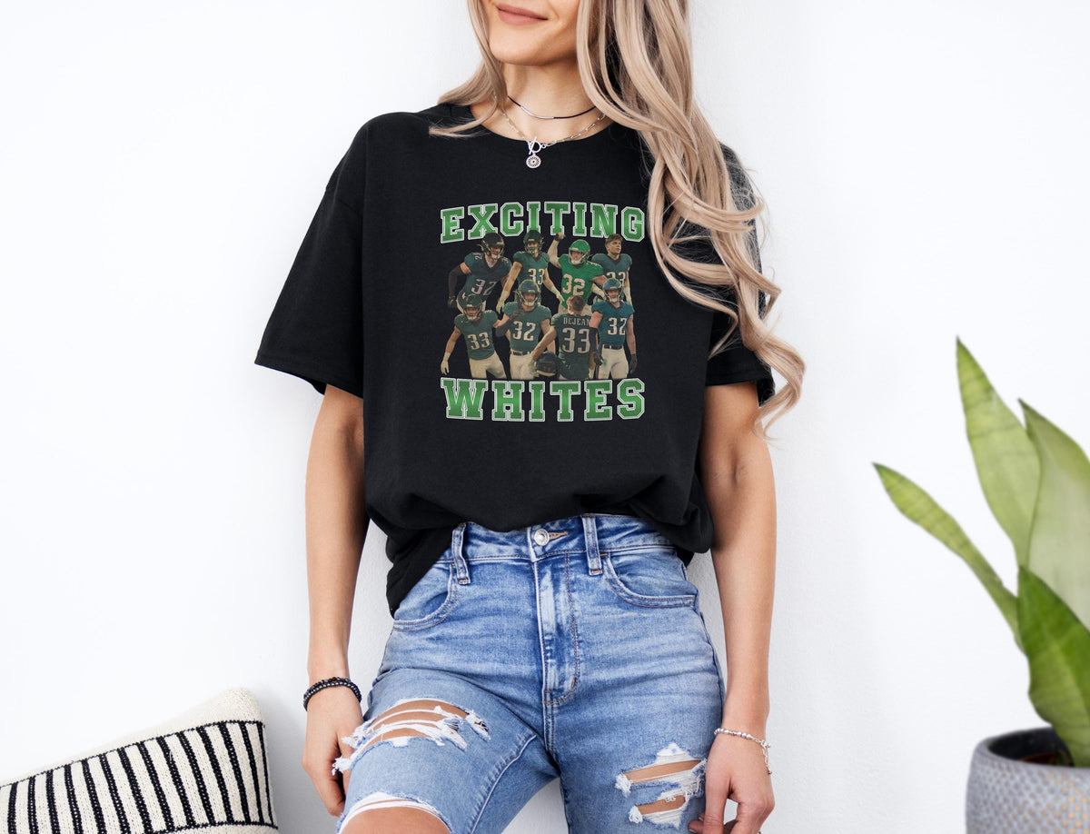 Football Players DeJean and Blankenship Exciting Whites T Shirt Unisex Tee Sports Fan Apparel Graphic Tee Team Spirit ShirtGame Day Tee Graphic Tee – Feel-Good Design · Trending Graphic Apparel