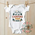 1st Camping Trip 2025 First Holiday Baby Vest Baby Camping Outfit Summer Outfit Funny Baby Grow Little Camper Gift Kids Tshirt 1322 Graphic Tee – Everyday Comfort · Must-Have Style