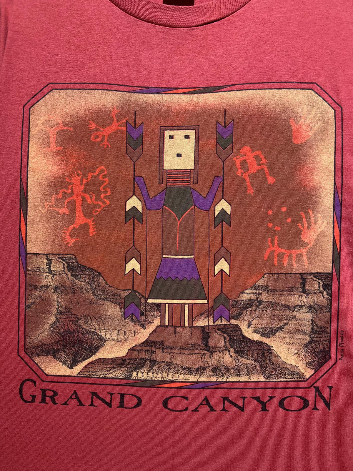 Vintage 90s Grand Canyon Shirt Size L Native Inspired Desert Art Tribal Petroglyph Style Arizona Landscape Retro Tourist Souvenir Tee Graphic Tee – Warm & Stylish · High-Quality Print
