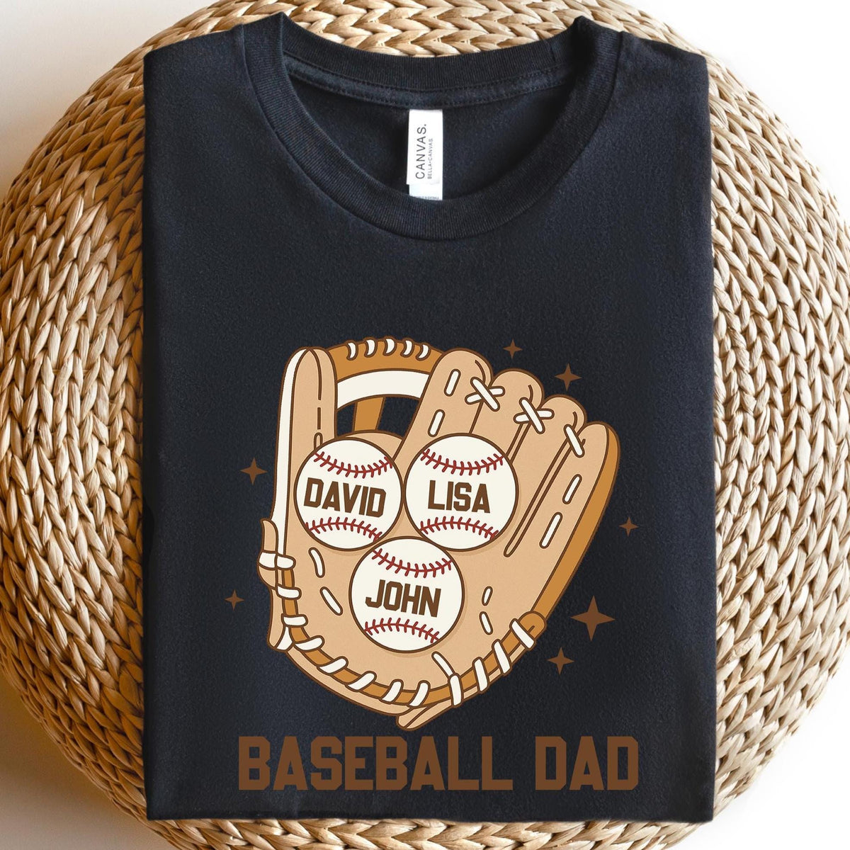 Baseball Dad Shirt Custom Baseball Dad Shirt with Kids Name Dad Gifts Father39s Day Shirt for Baseball Lover Gift for Husband New Father Graphic Tee – Bold Style · High-Quality Print