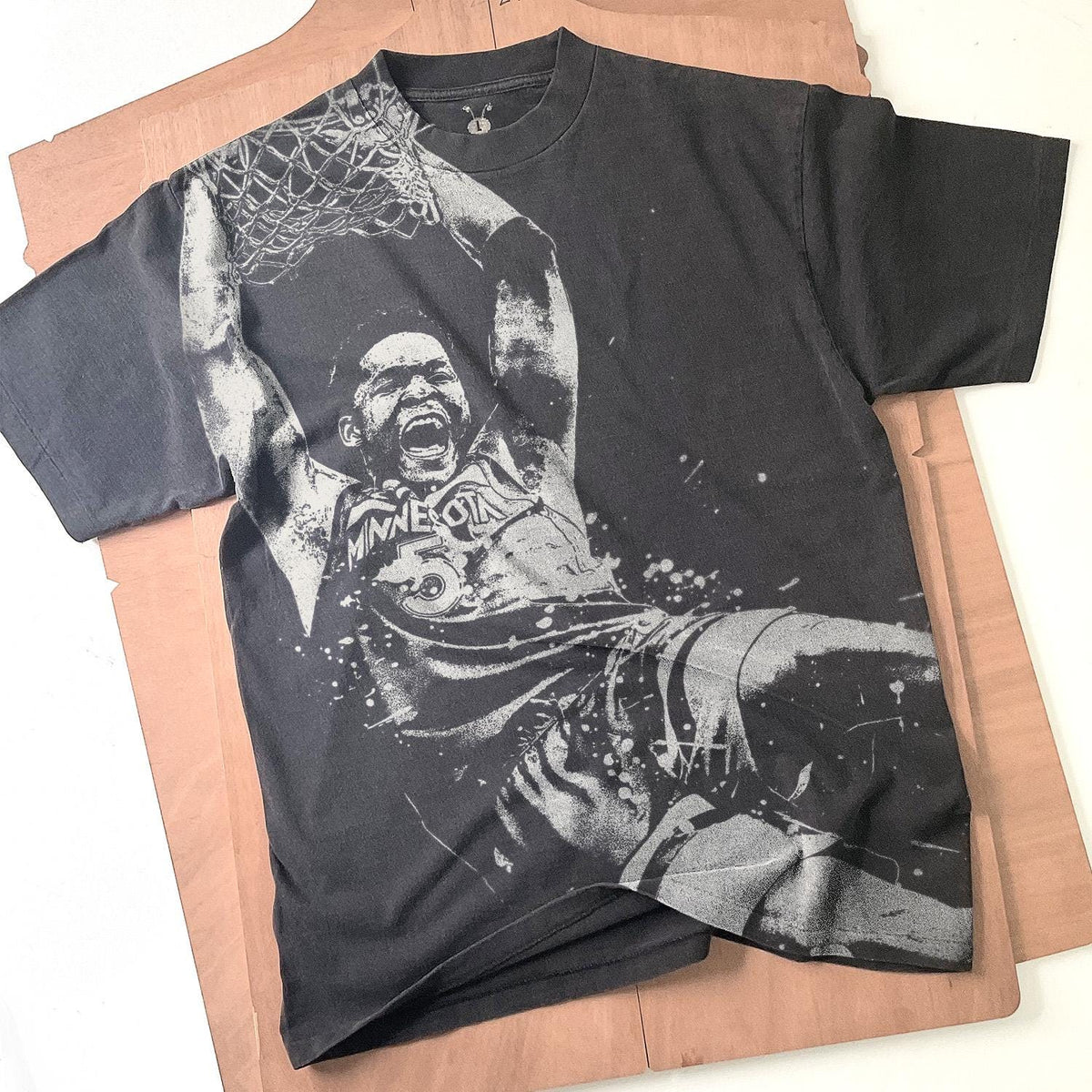 Anthony Edwards Handmade Bleached t shirt Basketball Unisex Faded black cotton t shirt spray art Gift for him Gift for her Graphic Tee – Fan Favorite · Top Pick For Any Outfit