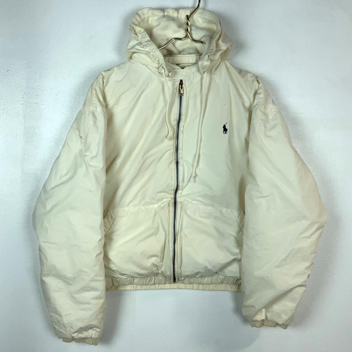 Vintage Polo Ralph Lauren Women39s Harrington Jacket Large White Full Zip Lined Graphic Tee – Fan Favorite · Trending Graphic Apparel
