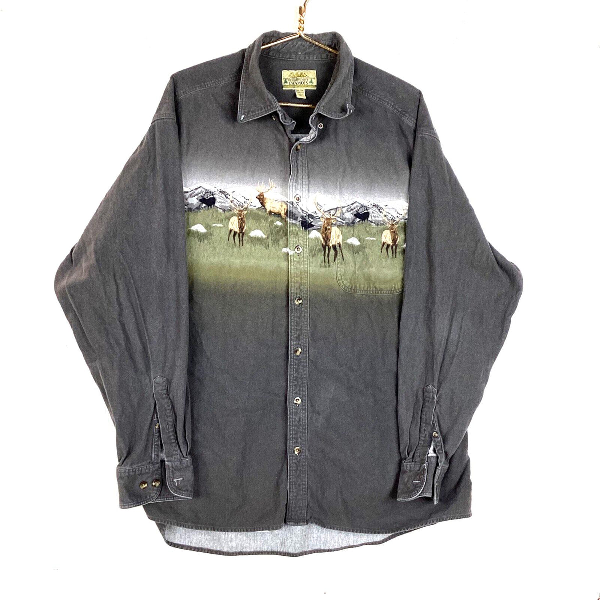 Vintage Cabela39s Long Sleeve Shirt Size XL Grey Deerskin Soft Chamois Button Up Graphic Tee – Cozy Vibes · Must-Have Style
