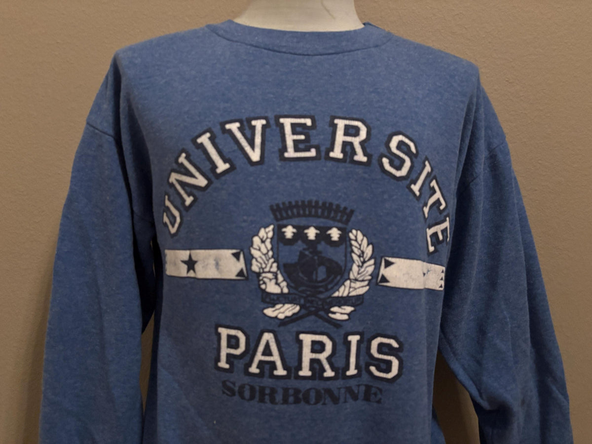 Vintage 80s Universite Paris France Sorbonne Crewneck Sweatshirt XL Sweatshirt – Easygoing Wear · High-Quality Print