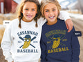Savannah Baseball Youth Sweatshirt Kids Crewneck Jumper Children39s Pullover Boys and Girls Sports Top Athletic Teen Sweatshirt Banana Sweatshirt – Cozy Vibes · High-Quality Print