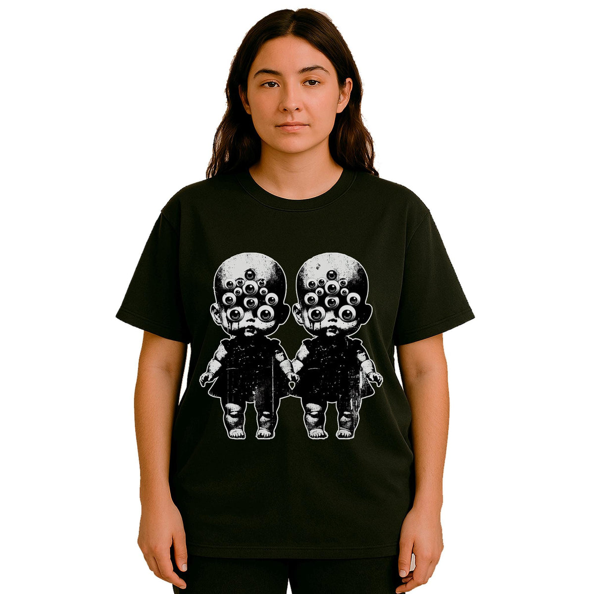 Weirdcore Creepy Dolls T Shirt Macabre Eyeballs Faces Tee Horror Surreal Fashion Gift Graphic Tee – Warm & Stylish · Top Pick For Any Outfit