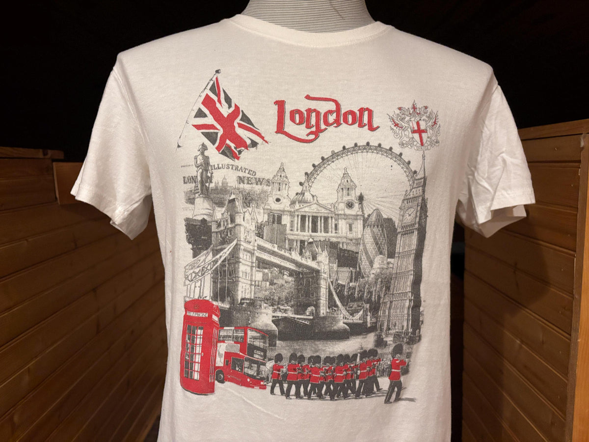 Vintage 90s London United Kingdom British Tourist Tshirt L Graphic Tee – Feel-Good Design · High-Quality Print