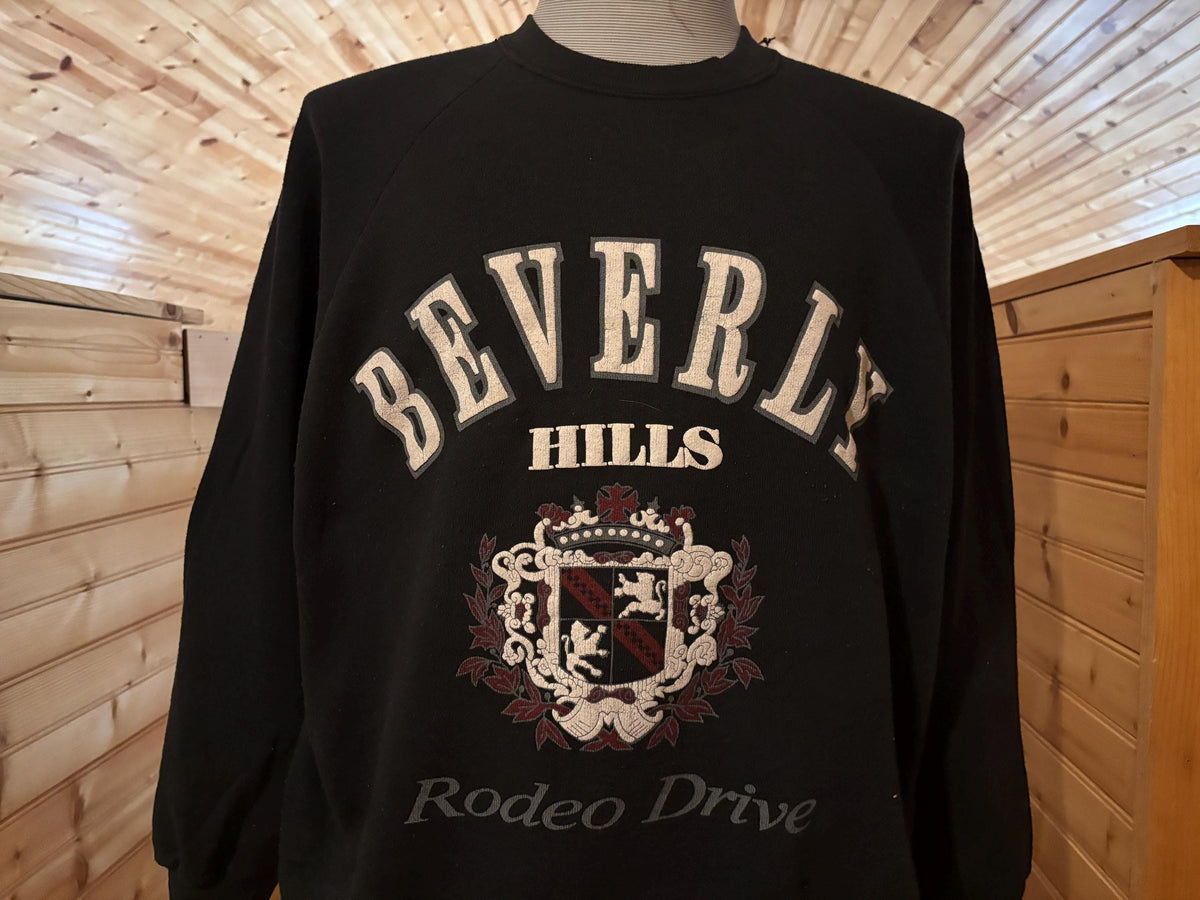Vintage 80s Beverly Hills Rodeo Drive Sigil Crewneck Sweatshirt XL Sweatshirt – Feel-Good Design · Great Gift For Fans