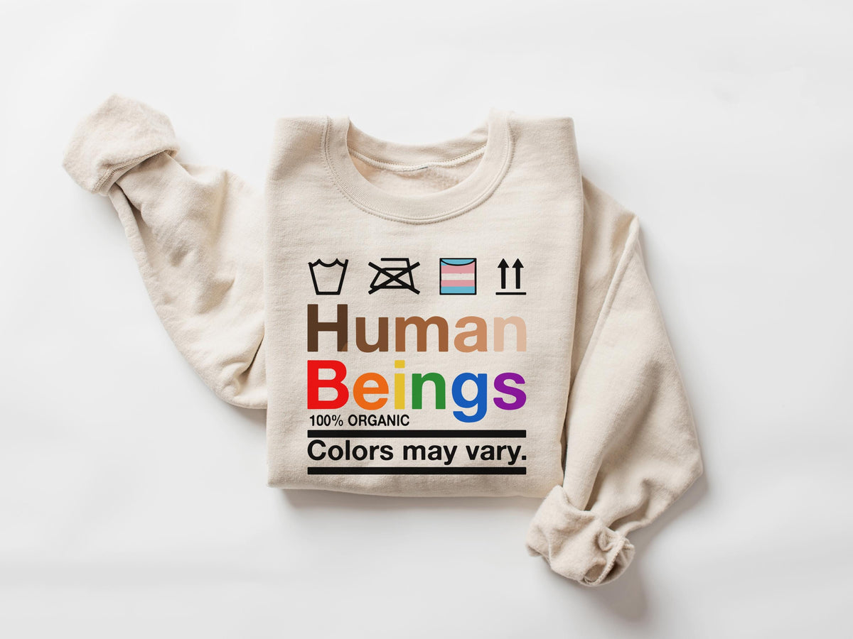 Human Beings Shirt Equality Inclusion Diversity T Shirt LGBTQ Rights Shirt Anti Racism Pride Ally Shirt Unity Statement Tee Graphic Tee – Aesthetic Look · Great Gift For Fans